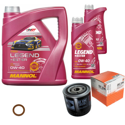 MAHLE Ölfilter 6 L MANNOL Legend+Ester 0W-40 für Jeep Grand Cherokee II 4.7 V8