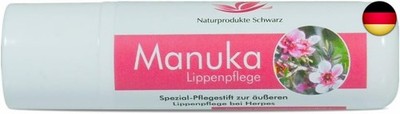  Naturprodukte Schwarz - Manuka Lippenpflege - Lippenstift bei Herpes, 4,8g 