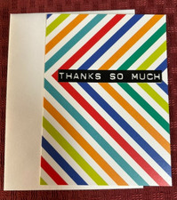 Lot of 4 Thank You Greeting Cards with Envelopes  5" x 4"  Thanks So Much