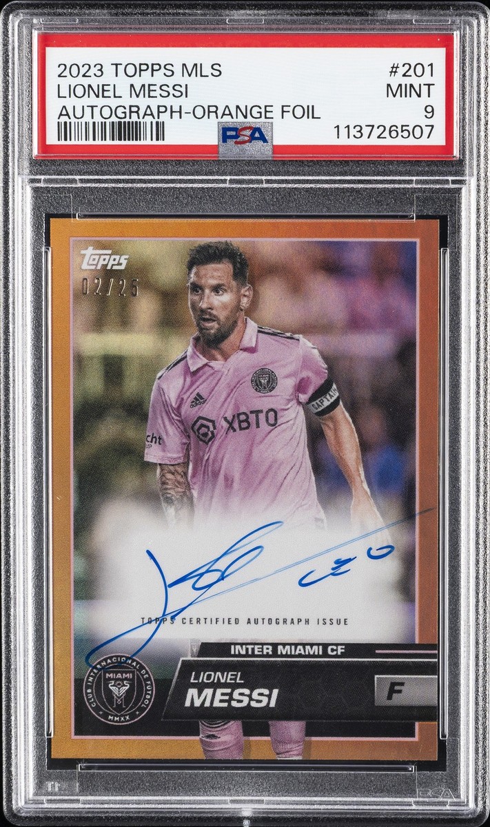 2023 Topps MLS - Lionel Messi #201 Orange Foil Autographs