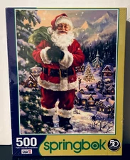 Springbok Jigsaw Puzzle 500 Pieces Santa's Village 18" x 24"