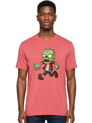 Zombie-4 Mens Graphic Tee, 100% Cotton, Casual Summer Wear