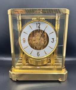 Jaeger LE COULTRE ATMOS BRASS GLASS Perpetual Motion MANTEL CLOCK 528-8