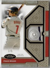 2024 Topps CRAIG BIGGIO # T1RCBI Tier One Relics Buttons #d 2/5