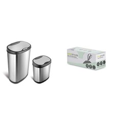 Ninestars Automatic Touchless Infrared Motion Sensor Trash Can Combo Set, 13 ...