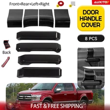 8PCS Inner Carbon Fiber Handles Door Bezel Trim Covers 2015-2020 Fit Ford F150