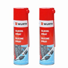 Silicone spray 500 ml Würth can cares for, protects, insulates with lubricating effect 2 x set