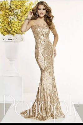 Comes with Free dress!  Size 00 Panopoly Gold La femme Velvet prom pageant gala