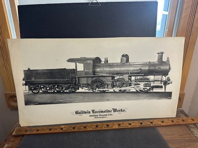 Antiker Baldwin Lokwerksdruck, Zug Lok 16890, Eisenbahnlok, #4