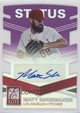 2015 Panini Elite Signatures Status Purple Die-Cut 48/99 Matt Shoemaker Auto 0w7