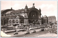 Vintage 1955 Frankfurt am Main Hauptbahnhof Postcard Germany Rail Station