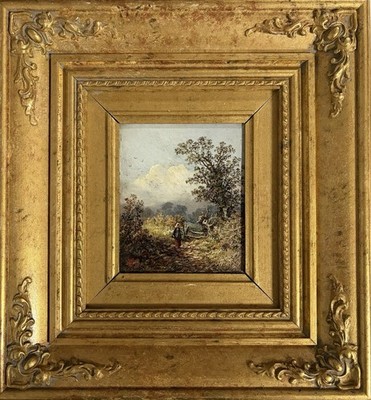 William Stanley: Near Barton, Nottinghamshire, Öl auf Milboard, signiert 1875