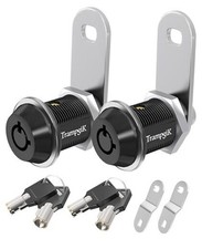 RV Storage Locks, 7/8  Camper 7/8 inch, 2 Locks with 4 Keyed Alike Black