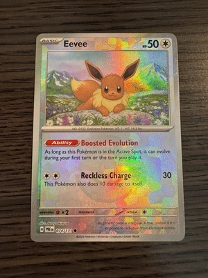 Eevee Prismatic Evolutions Master Ball Pattern 074/131 NM/Mint