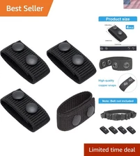 4 Pcs Police Duty Belt Keepers with Double Snaps – Tactical Security Belt Holder