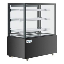 47 3/16" Square Glass Black Refrigerated Bakery Display Case