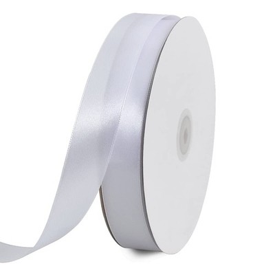 White Satin Ribbon 1 Inch Solid Color Gift Wrapping Sewing DIY 100 Yards