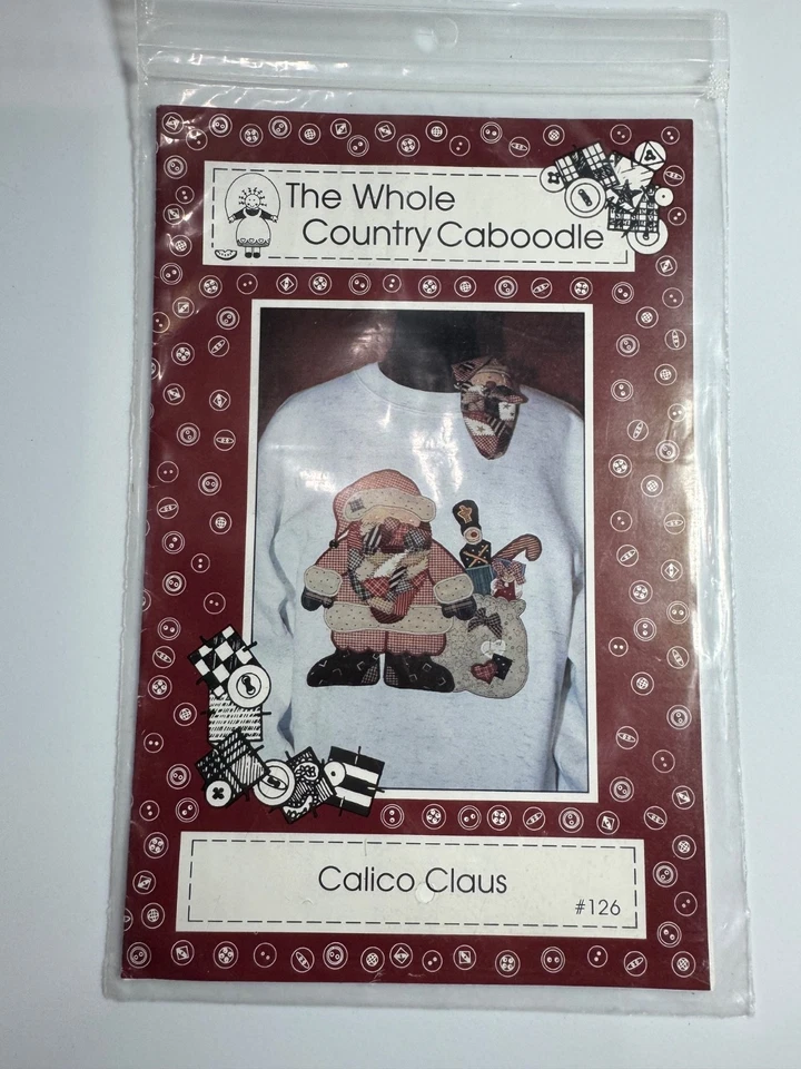Vintage Pattern For Calico Claus The Whole Country Caboodle #126 1993 E22 appliq - Image 2 of 4