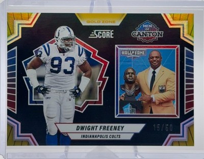 2025 Panini Score - Dwight Freeney Men Of Canton Gold Zone /50 Colts