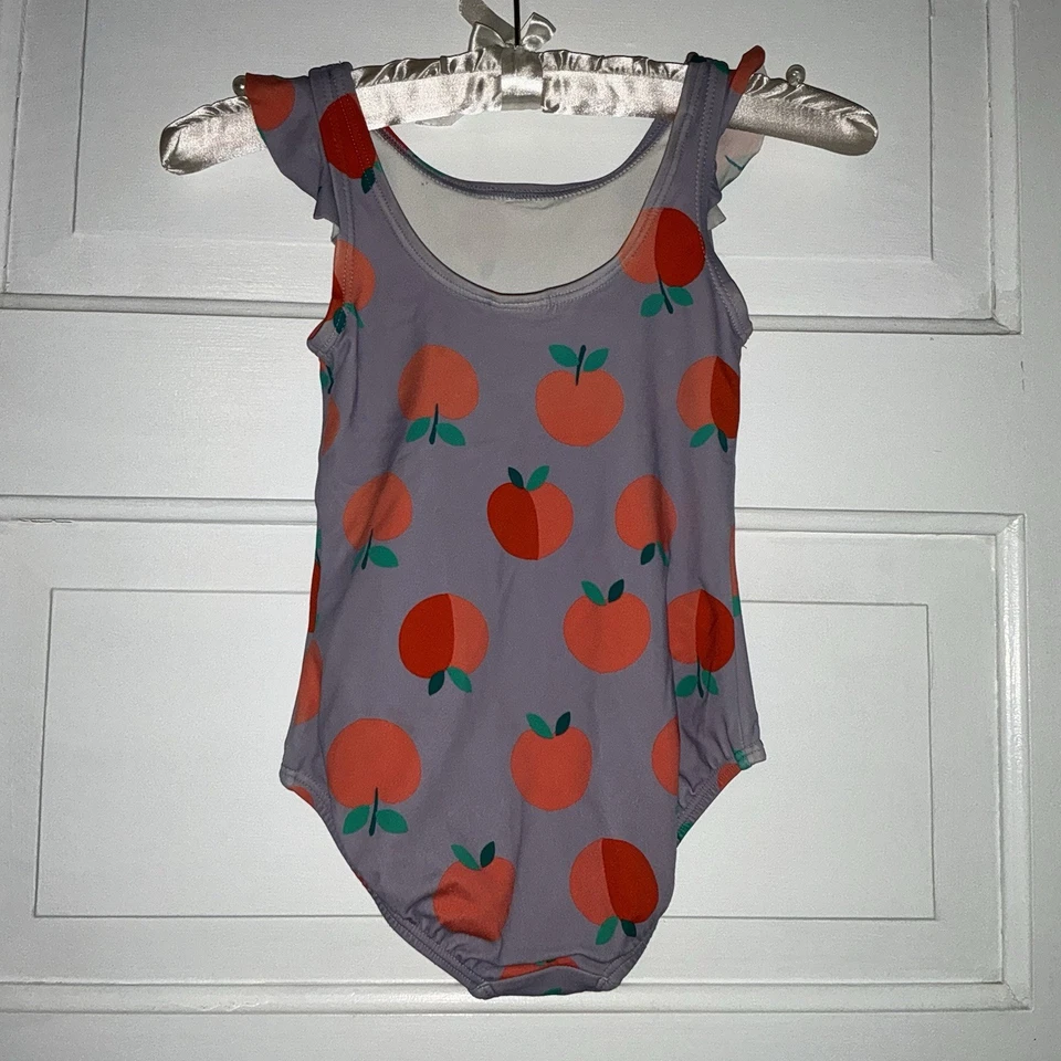 TRAJE DE BAÑO HANNA DIFFERENTSON MANGA ACAMPANADA UNA PIEZA TALLA 4 Melocotones Púrpura Naranja Foto 3 de 4