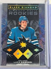 2025-26 Black Diamond Relics Rookie Double #BDR-LG Luca Cagnoni 18/99 - Sharks