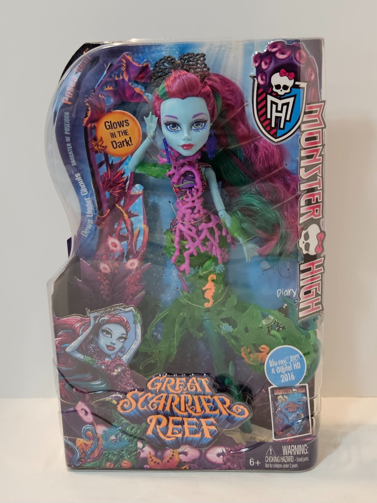 MONSTER HIGH Great Scarrier Reef ~Posea Reef~ Glows in The Dark Doll NEW IN BOX