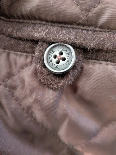 Jos. A. Bank Men’s Wool Blend Quilted Lining Car Coat Jacket Size Small image 8