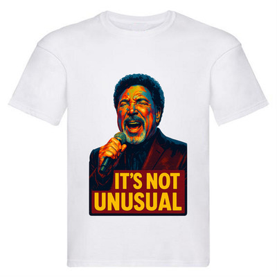 Tom Jones inspiriertes Kinder T-Shirt Musik Fan weiß Tee Alter 3-13