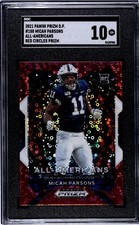 2021 Panini Prizm Draft Micah Parsons Red Circles Prizm SGC 10 PACKERS STUD