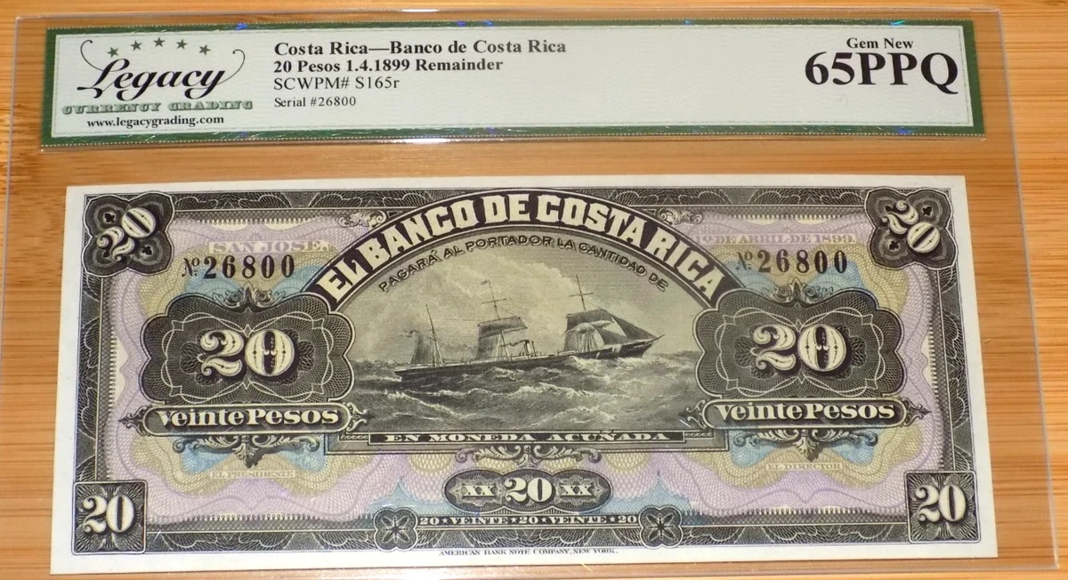1899 Year Banknote Costa Rican Paper Money for sale | eBay