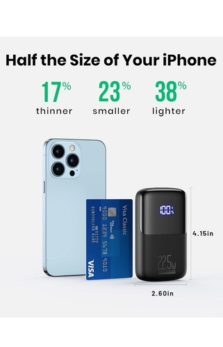 Chargeur portable INIU Mini 10000mAh Power Bank 22,5W USB-C Fast PD QC4.0 - Photo 3 sur 12