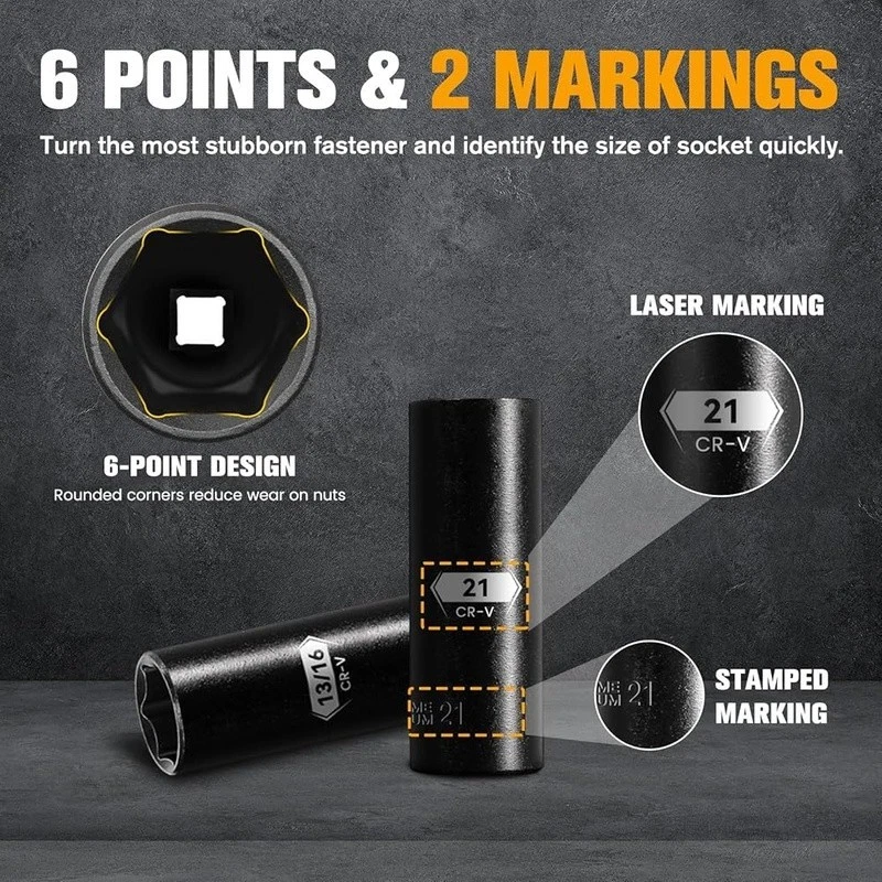 Chrome Vanadium Steel Socket Set 29pcs High Torque Easy Size Identification New - Image 4 of 4