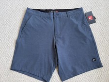 NWT QUICKSILVER STEEL GRAY HYBRID LIGHTWEIGHT MENS SHORTS SIZE 30
