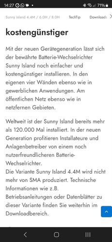 SMA (0% MwSt.) SUNNY ISLAND 4.4M-13 Batteriewechselrichter SI4.4M-13 mit WLAN - Bild 2 von 3
