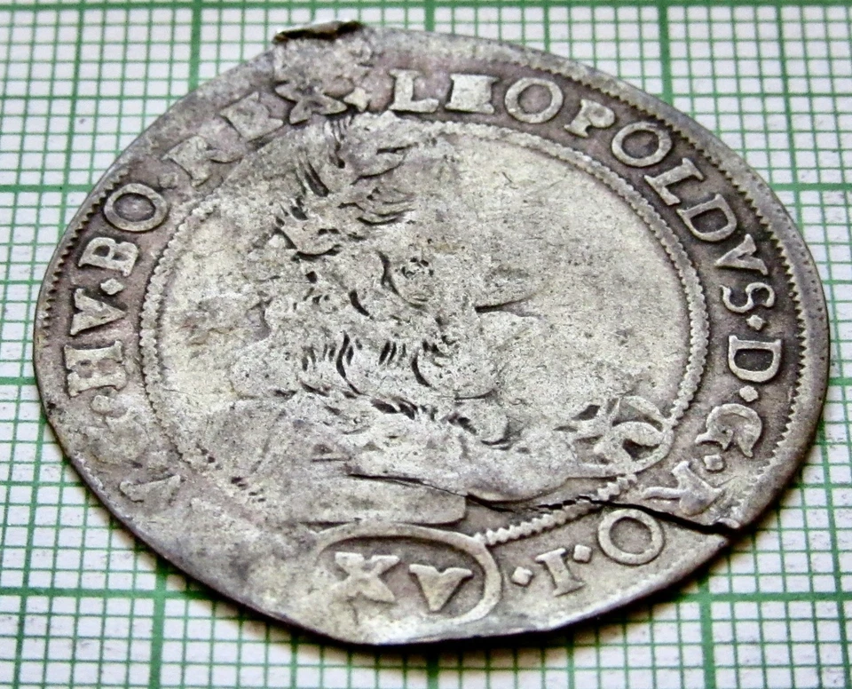HUNGARY LEOPOLD I 1687 15 KREUZER KRAJCAR, RADIANT MADONNA, SILVER - Image 4 of 4