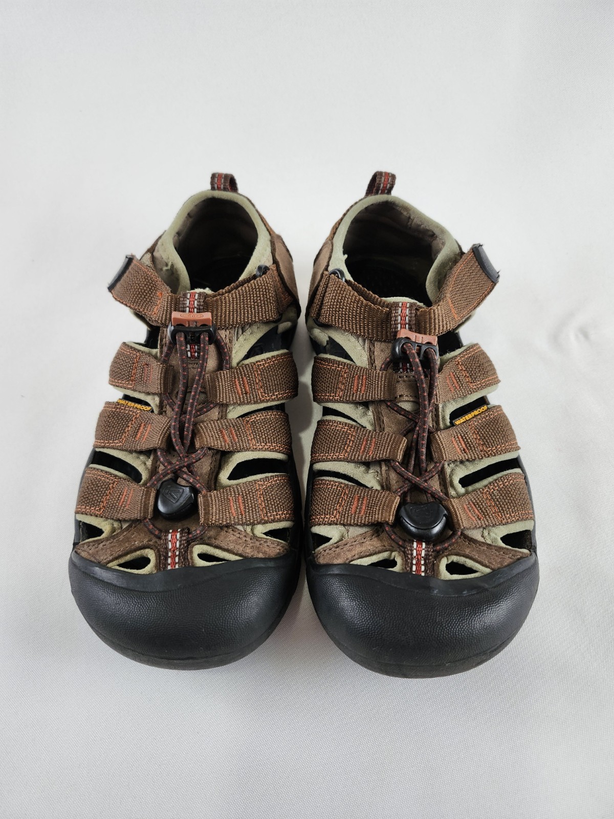 Sandali da trekking impermeabili KEEN Newport H2 outdoor verde marrone taglia 5 punta chiusa