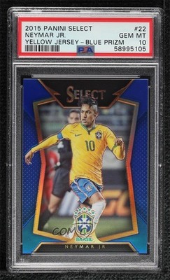 2015-16 Panini Select Blue Prizm 132/299 Neymar Jr #22 PSA 10 GEM MT 14hs