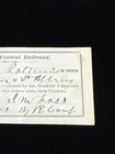 1872 Vermont Central Railroad Return Pass Burlington St Albans Antique — photo 2