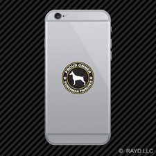 Proud Owner Doberman Pinscher Cell Phone Sticker Mobile Die Cut