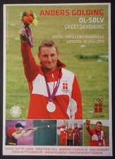 1055 Anders Golding Skeet Strzelanie Londyn Olympia 2012 Karta z autografem Autograf