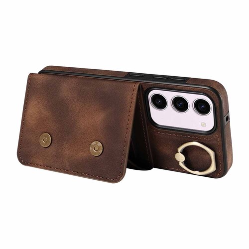 For Samsung S23 Plus S22 Ultra Ring Holder Wallet Card Holder Leather Case Cover - Picture 25 of 42