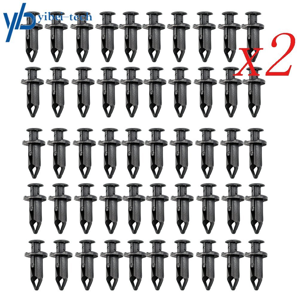100PCS 8mm Hole Plastic Rivets Car Clips Fastener Push Clips For Car Auto Fender eBay