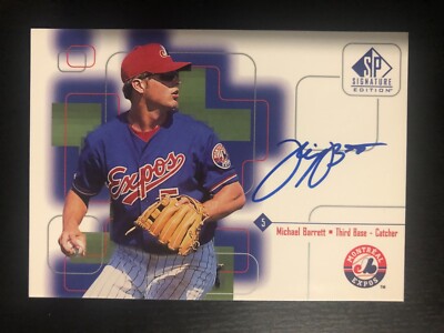 MICHAEL BARRETT 1999 SP HANDSIGNIERTE BASEBALLKARTE #MB - MONTREAL EXPOS