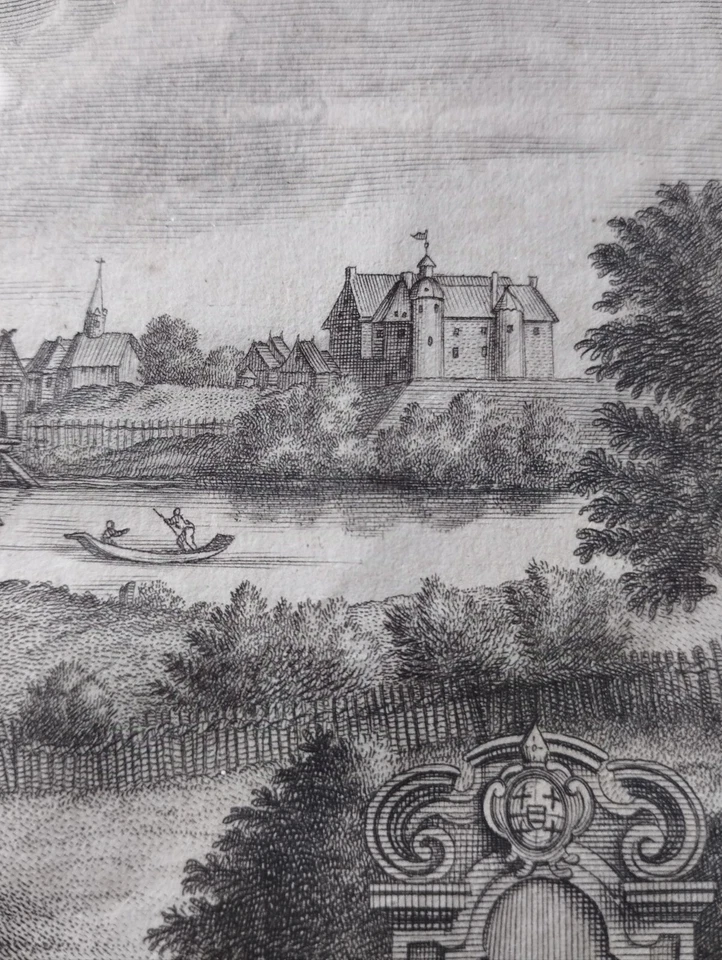 Kupferstich von Delbrück Boke - von Rudolphi 1672 aus MONUMENTA PADERBORNESIS ! - Bild 4 von 4