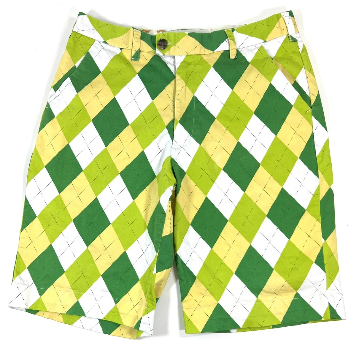 Green golf clearance shorts mens