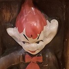 Vintage Pixie Elf Orange School House Cookie Jar — photo 3