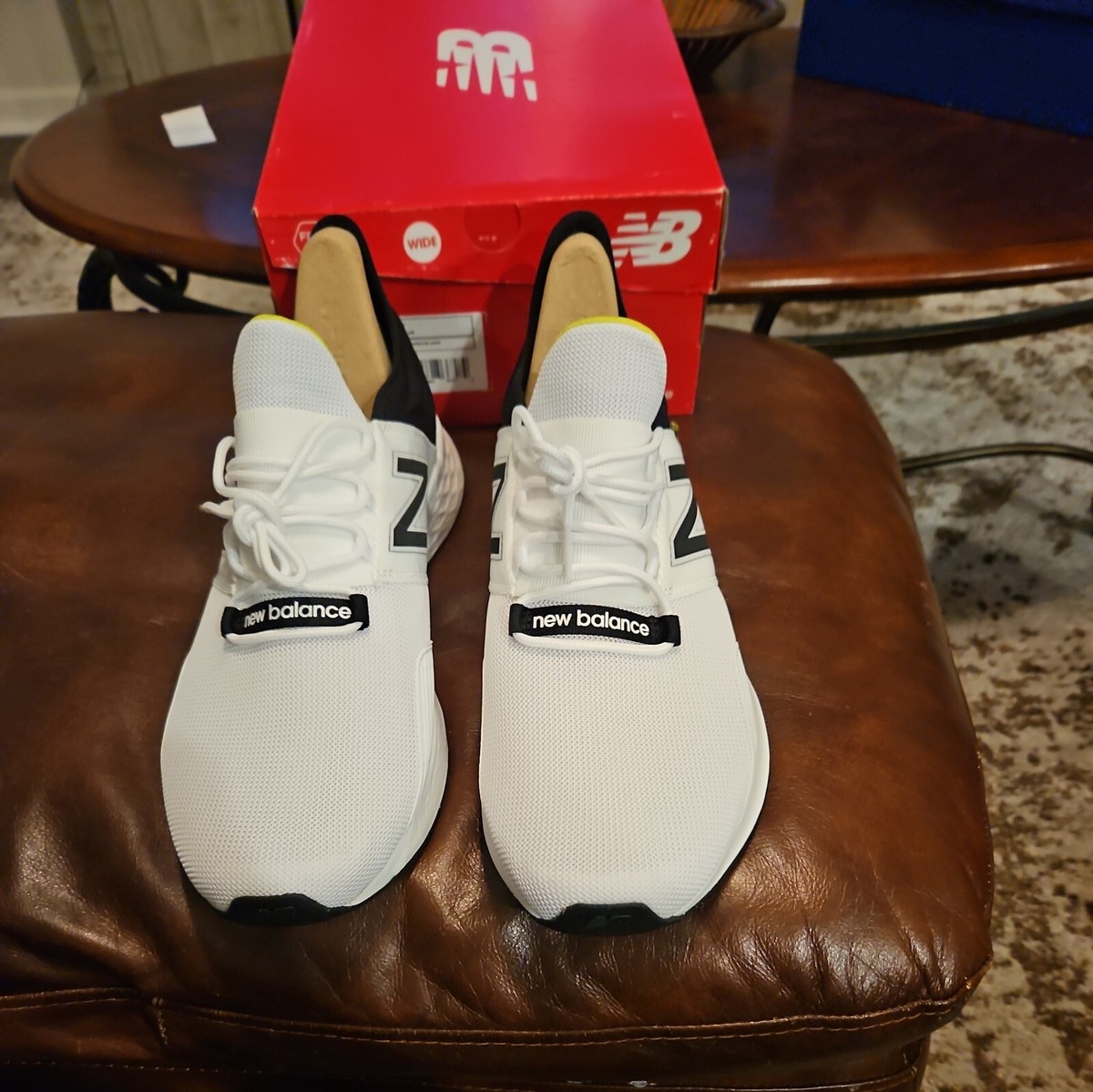 15 2E - New Balance Fresh Foam Roav White Black | eBay UK