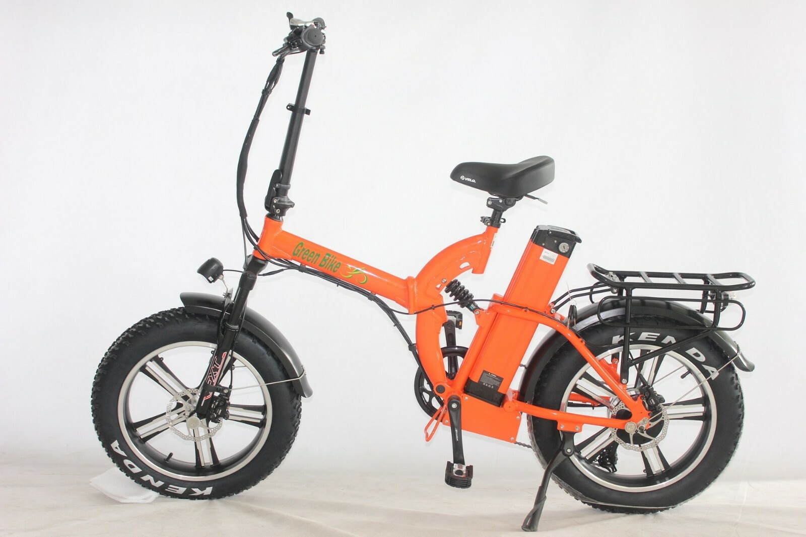 green bike usa gb750 fat tire low step folding ebike