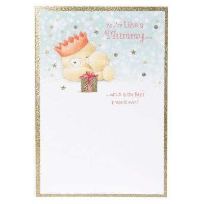 You're Like a Mummy Cute Glitter Christmas Hallmark New Card - Gold Medium
