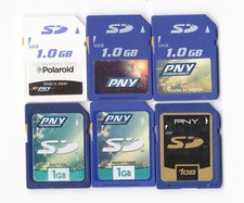 Lot Of 6x PNY Polaroid By PNY 1GB SD Camera Memory Cards